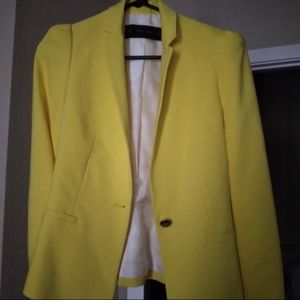 ZARA BASIC Yellow Blazer size xs